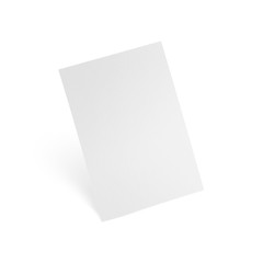 Blank white paper mockup template on isolated white background, 3d illustration 