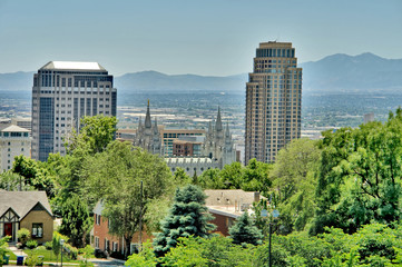 Fototapeta premium Salt Lake City - the capital and most populous municipality of the U.S. state of Utah.