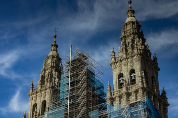 Fototapeta na wymiar Santiago de Compostela in summer during the day
