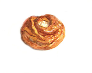 Watercolor Illustration. Can be used as background for web pages, invitations, postcards, textile design, patterns, prints for kitchen, menu, restaurants. National dish. Russian food.