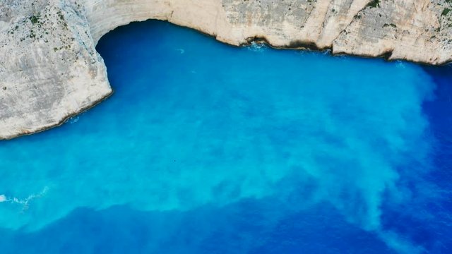 drone view of Zakynthos island in Greece