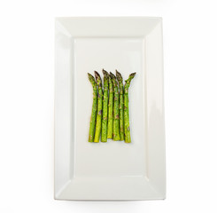 asparagus on white background, very tasty and healthy vegetable. healthy food.