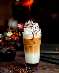 coffee drink with lots of whipped cream