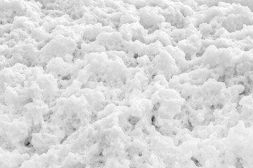 Background texture of white foam closeup