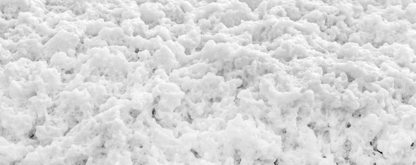 Background texture of white foam closeup