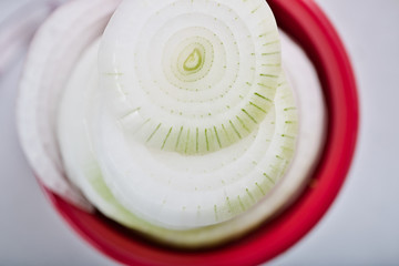 white onion on white