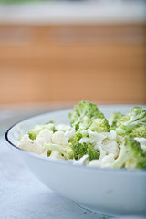 broccoli and cauliflower