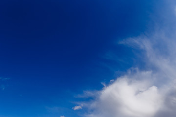 Blue sky background with clouds.