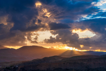 cloudy sunset in Ugijar (Granada)

