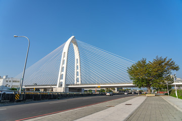 Konan Ai-Qin Bridge, Central Taiwan Science Park. The new landmark in Taichung City, Taiwan