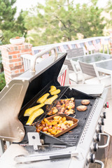 Grilling potatoes