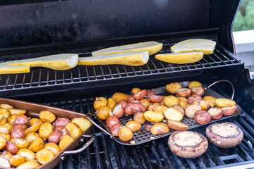 Grilling potatoes