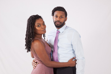 Couple in a romantic embrace