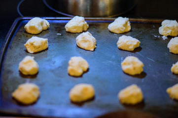 Fototapeta na wymiar homemade cookies ready for the oven