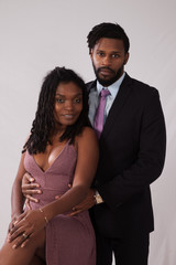 Cute Black couple together romantically