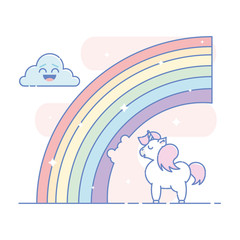 Fantasy linear elements on white.