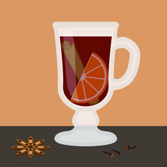mulled wine, vector