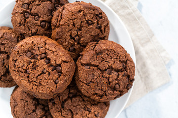 Double chocolate chip cookies