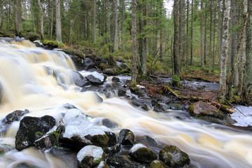 Wintery rapids in the nature reserve