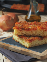 Sicilian traditional sfincione