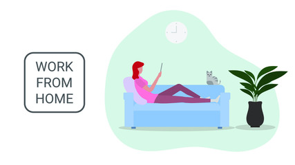 People sitting and working with a notebook. Work from home during the coronavirus outbreak. stay at home and social distancing to avoid virus pandemic spreading.