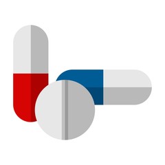 Pills or tablets icon medicine isolated on white background. Vector illustration