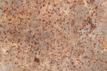 rusty background with elements of corrosion in several places with rusty texture of old metal