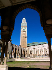 Morocco. Beautiful mosque and minaret of Hassan II; Casablanca