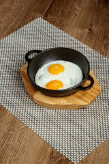 fried egg in pan