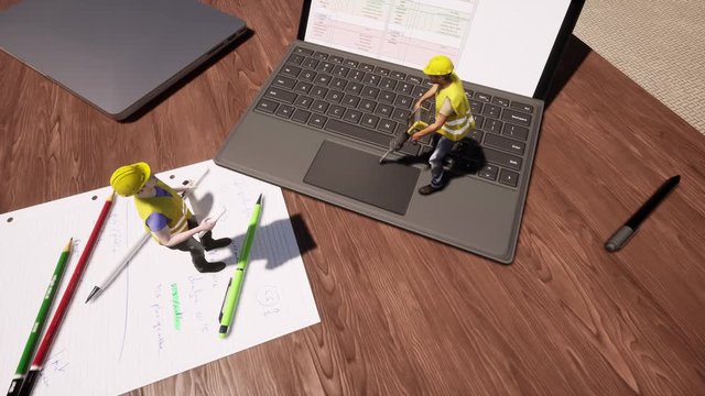Internet technology. Business concept. Business people. Computer internet security concept. Network digital technology concept. Laptop pc. Macro concept. 4k