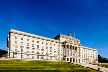 Fototapeta na wymiar Parliament Buildings, Stormont, Belfast, home of the Northern Ireland Assembly.