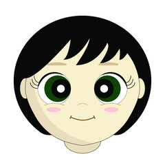girl face vector illustration