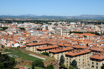 Fototapeta na wymiar Vue aérienne de Perpignan