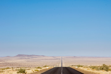 the long straight road into the desert