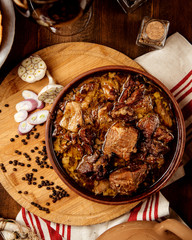fried meat with its own sauce