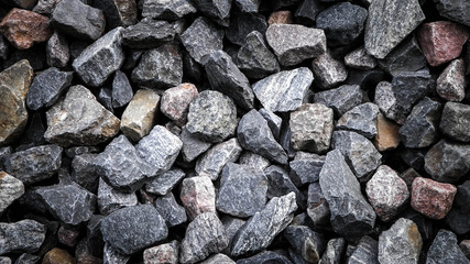 Close up of small stones as nature background.