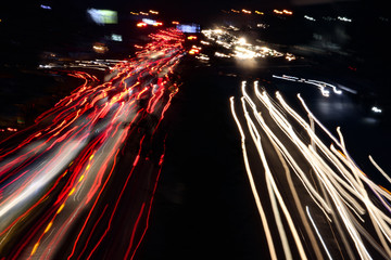 Light trails of a Busy Road.