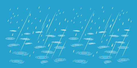 Rainy weather on street