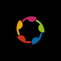 Community and adoption care logo design template