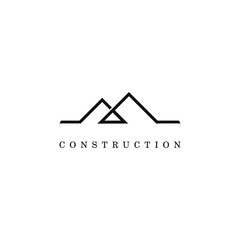 Fototapeta premium construction logo in line concept design.