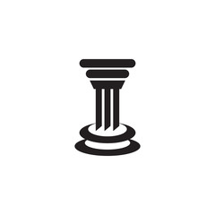 Pillar icon logo design vector template