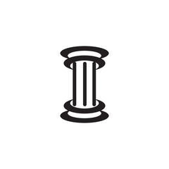 Pillar icon logo design vector template