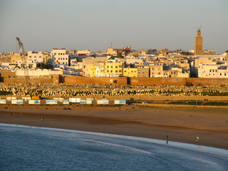 Obraz premium Morocco. Rabat at sunset from the walls