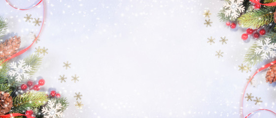 Christmas and New Year holidays background