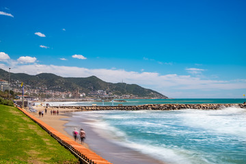 Landmarks of Sitges in Barcelona, Catalonia, Spain.