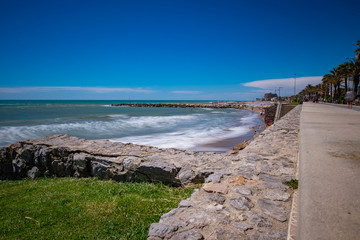 Landmarks of Sitges in Barcelona, Catalonia, Spain.
