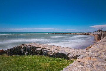 Landmarks of Sitges in Barcelona, Catalonia, Spain.