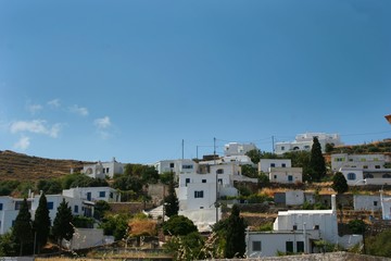 Vue sur une partie d'Antiparos, ìle des Cyclades, Grèce