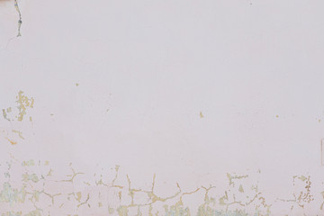 Texture of old pink cement wall with crack background