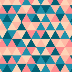 Colorful triangles seamless background pattern illustration. Pastel Colors